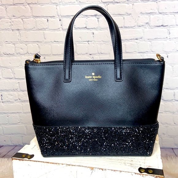 kate spade Handbags - Black Glitter Kate Spade Crossbody Purse